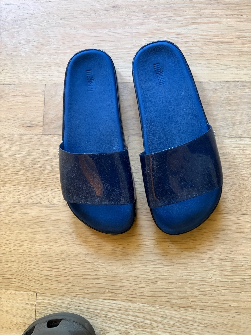 Melissa Navy Blue Jelly Slide Sandals